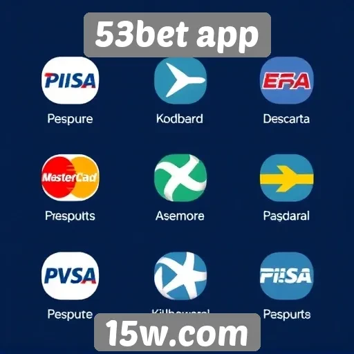 Métodos de pagamento variados no 53bet app